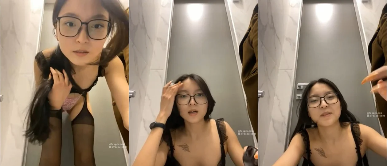Kiko商场卫生间开档黑丝自慰:清纯面容下的闷骚反差